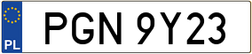 Trailer License Plate
